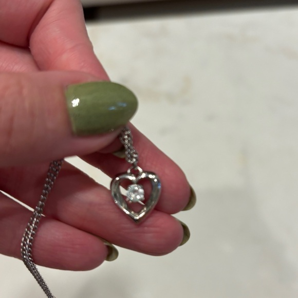 Silver-colored heart necklace; FREE if bundled with any other item. - Picture 3 of 4